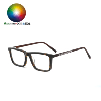 Lunettes de vue progressives carrées unisexes en acétate, anti-lumière bleue, imprimées, style classique – Approvisionnement direct usine