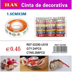 Nastro decorativo Ilan 1,5 cm x 3 m con motivo a rana per artigianato e confezioni regalo - Product Image 3