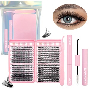 Kit de Pestañas Postizas de Pelo Sintético, Paquete Grande de Segmentos Mixtos 50D 60D 80D para Volumen Natural 3D - Product Image 3