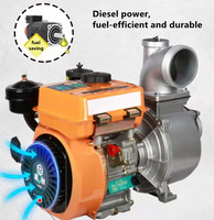 UCARRY Pompe à eau à moteur diesel en acier inoxydable de 4 pouces Pompe à eau de mer transparente 7.5HP