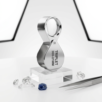 Magnifier Magnifying Eye Glass Lens for Inspection Triplet Customized Logo Foldable Chrome Jewelers Gem Loupe