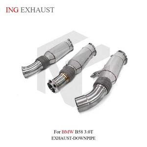 Downpipe <span class=keywords><strong>di</strong></span> <span class=keywords><strong>Scarico</strong></span> in Acciaio Inox a Tre Interfacce ING per BMW B58 3.0T con Scudo Termico, <span class=keywords><strong>Tubo</strong></span> ad Alte Prestazioni - Product Image 4