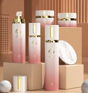 Cosmetic Packaging Clear JAR Spray Glass Bottles Serum Droppers Pump Lotion Cream Perfume Luxury Skincare Set