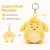 Llavero de Peluche Personalizado con Personajes Adorables, Fabricante OEM, Llavero de Peluche Suave de Dibujos Animados para Mascota de Marca, Promocional