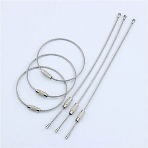Colorful Coated Eco-Friendly Stainless Steel Wire Cable Keychain with Locking Key Ring and Rope - Product Image 6