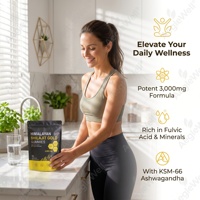 Gummies de Shilajit de l'Himalaya pour hommes et femmes, riches en Ashwagandha, Gokshura avec plus de 85 oligo-éléments, stimulant d'énergie et soutien immunitaire