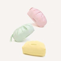 Pochette à maquillage matelassée personnalisée pour femme, trousse de toilette matelassée, pochette plate matelassée à bulles, pochette à maquillage avec fermeture éclair, trousse à cosmétiques