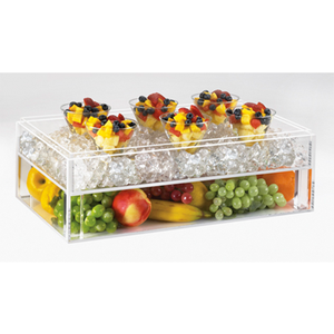 Bandeja de Servicio de Condimentos de Plástico Transparente de Lujo para Fiestas Refrigeradas - Contenedor Extraíble para Frutas y Alimentos - Product Image 1