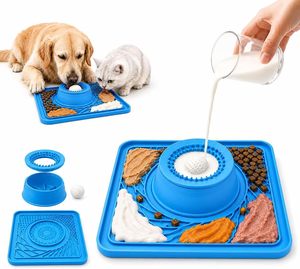 2 in 1 Silicone <b>Dog</b> <b>Bowls</b> Lick Mat Slow Feeder <b>Dog</b> Lick Ball for Liquid Food Non-Slip Licking <b>Bowl</b> Enrichment <b>Dog</b> Licking Toy - Product Image 1