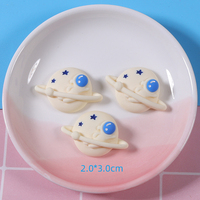 Breloques cabochon en résine de 1 pouce, 50 pièces, breloques en forme d'ovni, pour slime, accessoire de décoration pour l'astronaute de l'espace