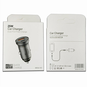 Chargeur de voiture rapide Type-C PD <span class=keywords><strong>25W</strong></span> QC4.0 avec port USB pour ordinateur portable et écouteurs, sortie 5V/3A, format mini, boîte d'emballage incluse - Product Image 6
