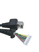 كابل تمديد سلكي للسيارات من Spring بـ 8 أسلاك ورأس كريستالي RJ45 للاتصال ثنائي الاتجاه باليد