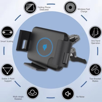 Support de téléphone de voiture sans fil 15W à serrage automatique, charge rapide mains libres pour téléphones pliables et mobiles