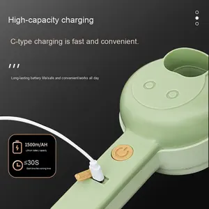 <b>Multifunctional</b> Daily Use Kitchen Tool Plastic Garlic Masher Electric Meat/ <b>Vegetable</b> Chopper Gatling Design Manual Operation - Product Image 4