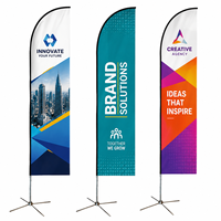 Drapeaux plume publicitaires suspendus d'extérieur en tissu 100% polyester, double face, avec logo personnalisé, pour boutiques de tabac et plage