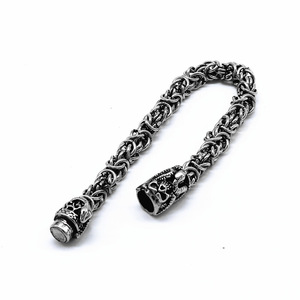 Yunnique Pulsera de acero de titanio con calavera de serpiente para hombre, cierre magnético, regalo del zodiaco animal, joyería - Product Image 2