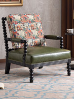 Fauteuil d'appoint en bois de luxe moderne de style mi-siècle pour salon, chambre, hôtel, design en cuir individuel