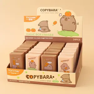 Borrador de Plástico con Diseño Creativo de Capibara, Caja Mágica de Helado para Uso Escolar y de Oficina ZGBROTHERS - Product Image 2