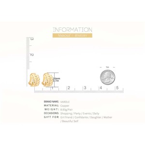 Boucles d'oreille plaqué or pour <span class=keywords><strong>femme</strong></span>, bijou à la mode, tendance, charmant, coréen, nouvelle collection, vente en gros - Product Image 4