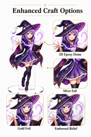 Standee Akrilik Anime Cetak UV Kustom 3D Epoxy Dome Single Slot Figur Akrilik Anime Girl Merchandise untuk Penggemar