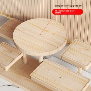 Gỗ rắn 5-Tier có thể tháo rời bền hiện đại không gấp lưu trữ chủ sở hữu & kệ cho món ăn và bát - Product Image 2