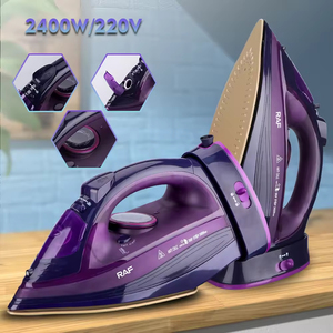 Fer à vapeur sans fil portatif RAF, vapeur verticale, pour usage hôtelier et domestique, semelle en céramique, électrique 2400W, directement de l'usine - Product Image 4