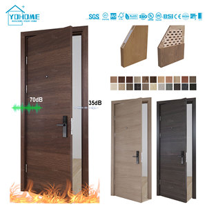 Normes australiennes Portes intérieures ignifuges certifiées AS 1905.1 <span class=keywords><strong>Porte</strong></span> de chambre <span class=keywords><strong>d</strong></span>'hôtel en bois de chêne 30 60 90 minutes <span class=keywords><strong>Porte</strong></span> coupe-feu pour appartement - Product Image 2