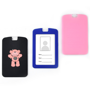 Porte-badge en silicone personnalisé avec logo Roust, avec cordon, <span class=keywords><strong>cadeau</strong></span> promotionnel d'entreprise - Product Image 1
