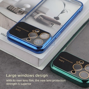 เคสโทรศัพท์โปร่งใสสุดหรูสำหรับ iPhone 14 <span class=keywords><strong>Pro</strong></span> Max เคลือบด้วย TPU ด้วยไฟฟ้าพร้อมฝาครอบโทรศัพท์ป้องกันกล้องขนาดใหญ่สำหรับ iPhone 13 <span class=keywords><strong>Pro</strong></span> - Product Image 4