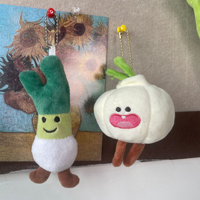 En gros, Porte-clés et Pendentif de Sac à Dos en Peluche d'Ail en Coton, Créatif, Amusant et Mignon