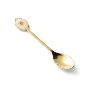 Wholesale Factory Custom Logo Oval <b>Gold</b> Metal Epoxy <b>Spoon</b> Winsun Brand Eco-Friendly Guangdong Origin - Product Image 1