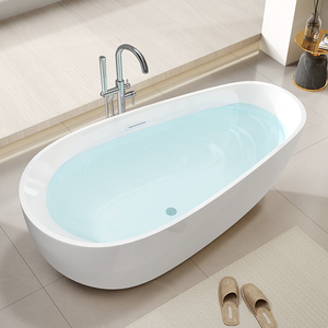Baignoire en acrylique moderne de luxe Baignoire <span class=keywords><strong>inclinable</strong></span> autoportante pour la maison ou la villa Hôtel Centre de bien-être Utilisation Vente directe d'usine - Product Image 4
