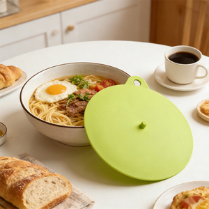 Couvercles de casseroles en silicone résistants à la chaleur, de qualité alimentaire, ouvrables, anti-poussière, avec ventouse, adaptés au four - Product Image 2