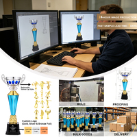 Trofeo de Plástico Colorido en Oferta, Premio Deportivo Personalizado con Grabado, Recuerdo para Torneos y Eventos