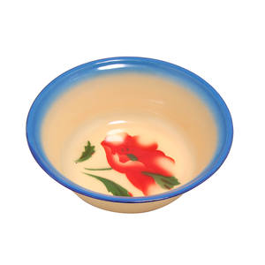 Vente en gros <span class=keywords><strong>de</strong></span> bols à soupe ronds en émail profond Plaques métalliques design campagnard Plats <span class=keywords><strong>de</strong></span> cuisine <span class=keywords><strong>de</strong></span> style campagnard durable pour camping usage alimentaire - Product Image 6