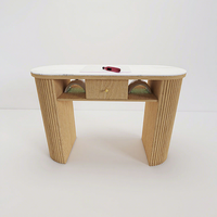 Ensemble de bureau portable manucure ongles coin rond meubles de Salon de couleur en bois pour Tables de manucure