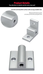 Connecteurs de fixation de panneaux profilés en aluminium Fixation acrylique Supports d'angle droit - Product Image 6