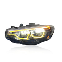 Accesorios para Automóviles SJC para BMW Serie 4 F32 M3 F80 M4 F82 2013-2017, Faros Delanteros LED DRL Dobles Amarillos y Blancos de Estilo Actualizado V2
