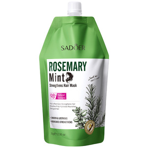 <span class=keywords><strong>Masque</strong></span> capillaire réparateur 350g à l'extrait naturel de romarin et menthe, fortifiant, hydratant, nettoyant en profondeur, <span class=keywords><strong>pour</strong></span> <span class=keywords><strong>cheveux</strong></span> lisses et réparation des dommages (en sachet) - Product Image 5