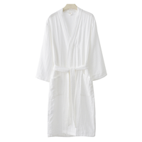 Peignoir plissé en mousseline 100 % coton personnalisé pour femme, respirant, pour maman