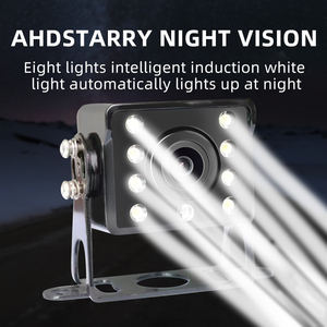 กล้องมองหลังรถบัส 8 LED พร้อมไฟส่องสว่าง AHD ความคมชัดสูง มองเห็นในเวลากลางคืน มาตรฐานกันน้ำ IP69 มุมมอง 170 องศา <span class=keywords><strong>ภาพ</strong></span> 3 มิติ ใช้ไฟ DC12V สำหรับรถบัสและรถบรรทุก - Product Image 3