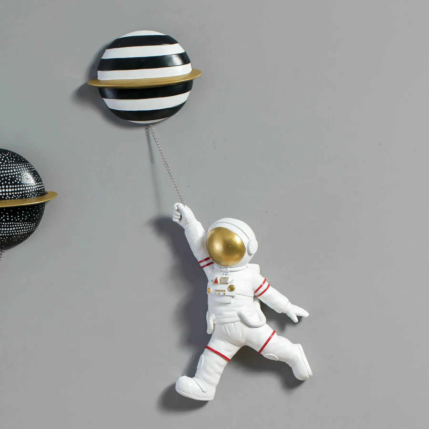 Decorazioni per statue di astronauti nordici in resina decorazioni per pareti per la casa decorazioni per bambini 3D decorazioni per appendere le pareti