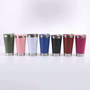 Modern Stainless Steel Vacuum Beer Mug with Thermal Insulation Leak-Proof Lid <b>Large</b> Capacity Portable Design - Product Image 2