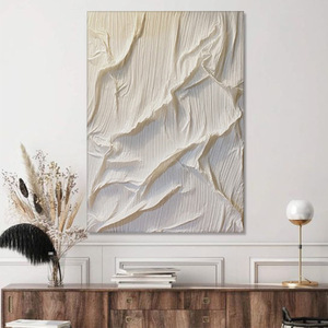 Trừu tượng màu rắn ba chiều dày kết cấu trang trí sơn dầu phòng khách hiện đại 3D tùy chỉnh logo vải vải - Product Image 2