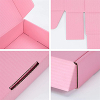 Boîtes de livraison ondulées rose personnalisée, pour petites entreprises, boîtes de courrier en carton pour la livraison, emballage cadeau artisanal, 50 pièces
