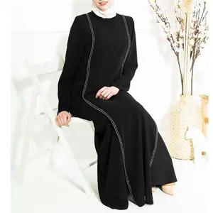 Fashion design splicing lace temperament elegant loose simple Muslim women's models abaya