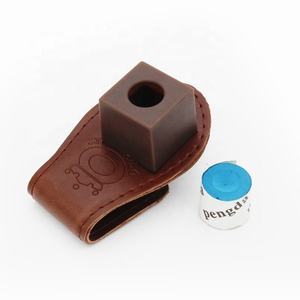 Porta Tizas Magnético de Cuero de Alta Calidad en Color Negro/Marrón para Billar, Snooker y Pool, en Venta - Product Image 2