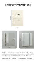 Carnet personnalisé en gros A5/A6/B6 à 6 anneaux, 120 pages, couverture rigide en cuir blanc écologique, avec recharges de papier à feuilles mobiles pour budget