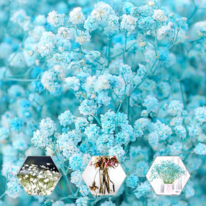 Ramo de Flores Artificiales de Baby's Breath y <span class=keywords><strong>Pampas</strong></span> Grass en Tonos Beige y Azul, Estilo Boho para Decoración de Bodas y Dormitorios - Product Image 5