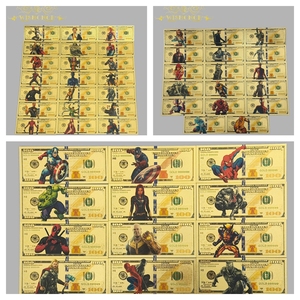 59 Types Hot America Super Hero Gold Foil PET Material Commemorative Banknote Collection Craft - Product Image 1